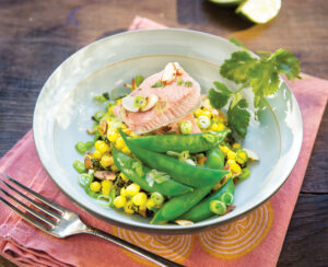 Savoury Poached Salmon and Curried Couscous
