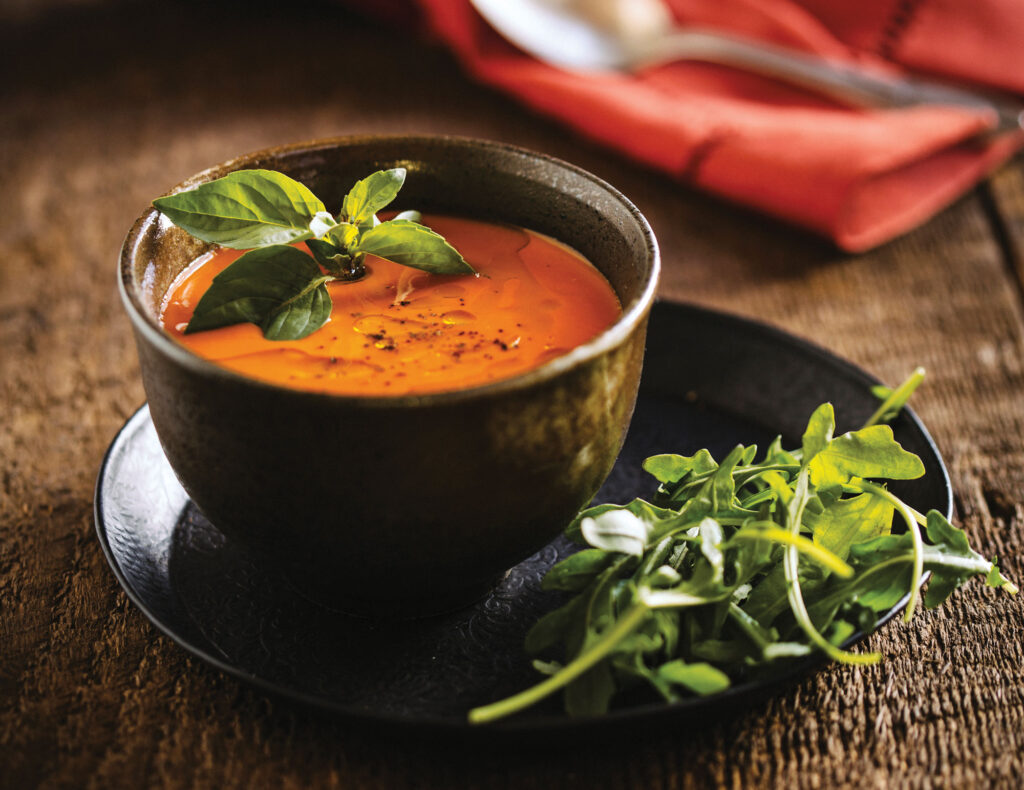 Roasted Red Pepper & Sweet Potato Soup