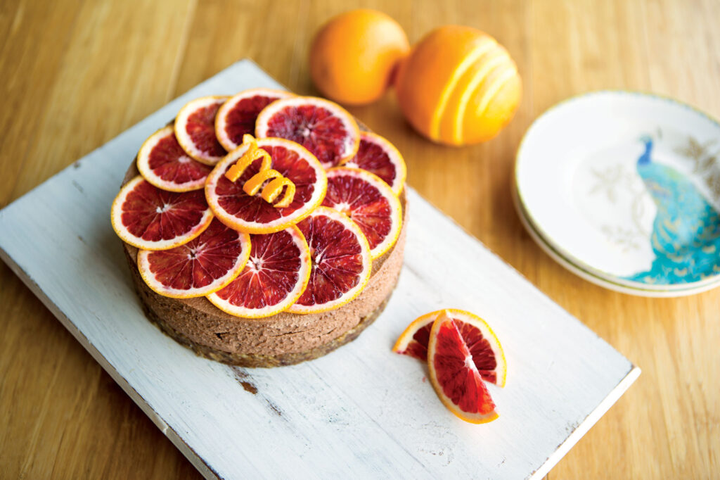 Silky Chocolate Blood Orange Cheesecake