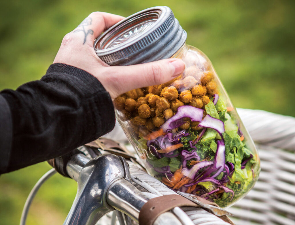 Crispy Roasted Indian Chickpea Salad with Cilantro Dressing