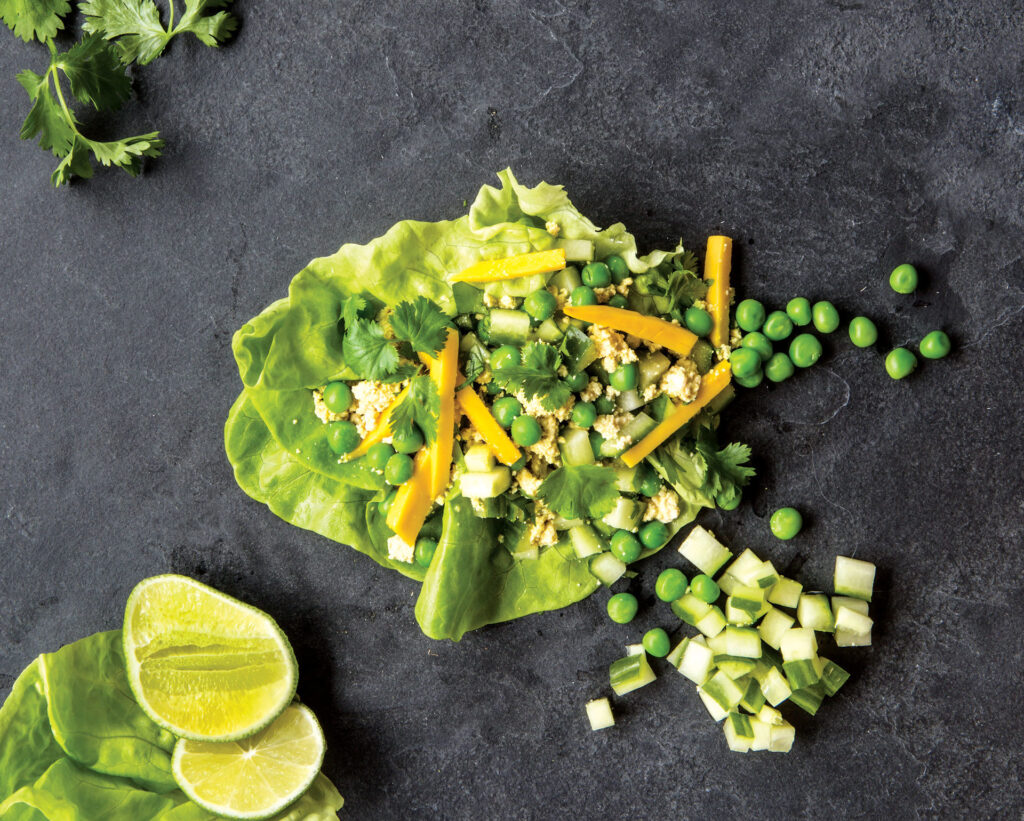 Green Curry Ground Tofu Lettuce Cups