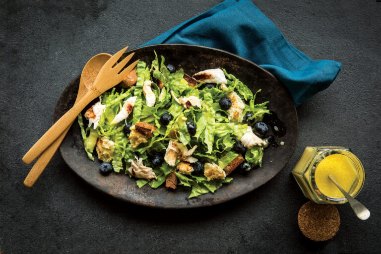 Shredded California Chicken and Blueberry Salad with Camelina Oil Orange Vinaigrette