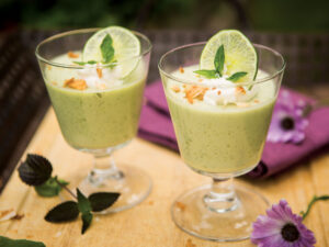 Coconut, Basil and Lime Panna Cotta