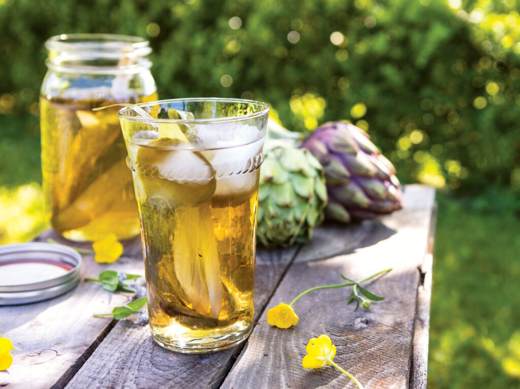 Frosty Artichoke Pandan Tea