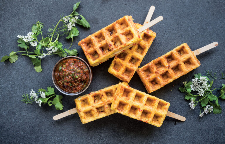 Chicken and Waffle Pops