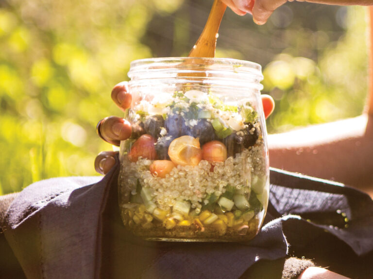 Blueberry Cherry Corn Salad Jars