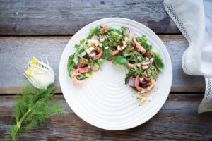 Sidestripe Shrimp Salad and Pickled Apple