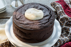 Flourless Hazelnut Cacao Cake with Whisky and Prunes