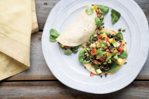 Black Lentil Tacos with Chunky Guacamole