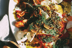 Shaved Root Salad with Crispy Lentils