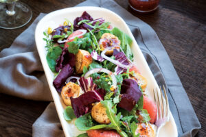 Grapefruit and Mushroom “Scallop” Salad