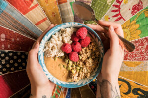 Hazelnut Milk Porridge with Salted Almond-Coconut Butter