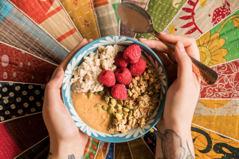 Hazelnut Milk Porridge with Salted Almond-Coconut Butter