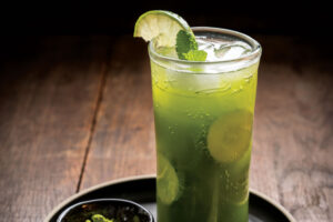 Matcha, Mint, and Cucumber Cooler