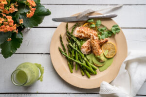Roasted Asparagus and Chicken Tenders