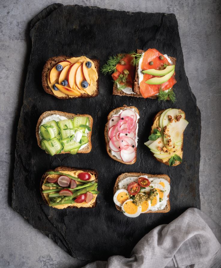 Colourful Open-Faced Lunch