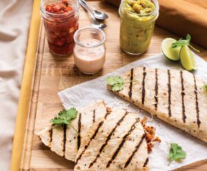 BBQ’d Jackfruit Quesadillas, All Dressed