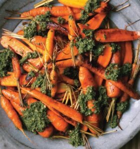 Roasted Carrots with Carrot Top Pesto