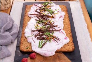 Almond Cookie Tart with Raspberry Fool