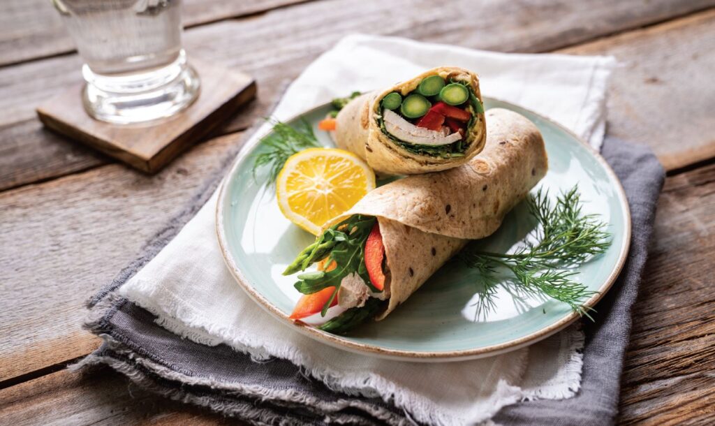 Hummus Chicken Wraps