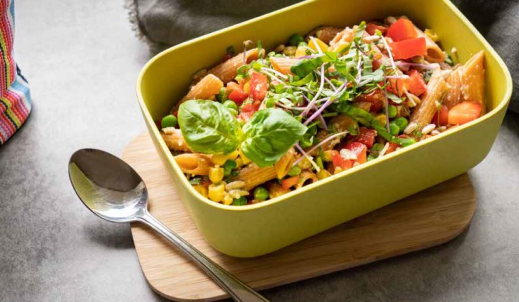 Chickpea Lentil Pasta Salad