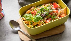Chickpea Lentil Pasta Salad