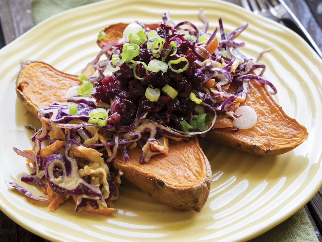 Coleslaw Stuffed Sweet Potatoes
