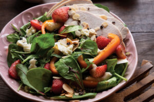 Roasted Berry Turkey Salad with Double Chocolate