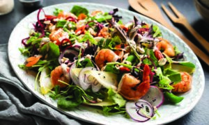 Beautiful Rainbow Prawn Salad