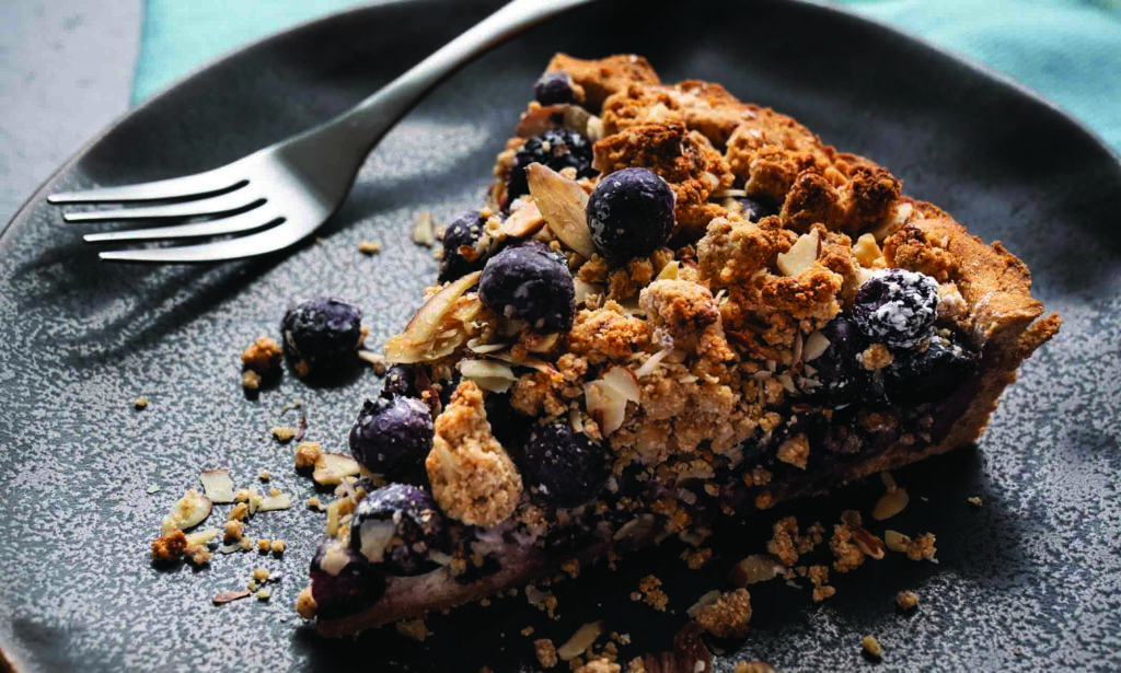 Vegan Blueberry Crumble Top Tart