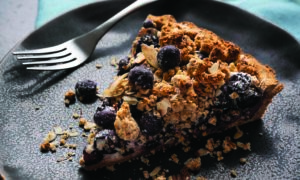 Vegan Blueberry Crumble Top Tart