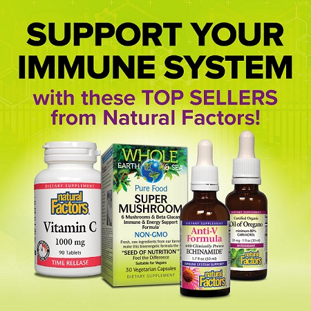 Win Immune-Supporting Top Sellers From Natural Factors!