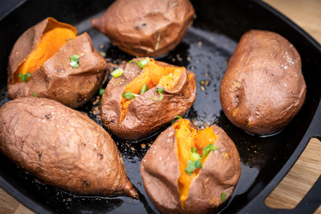 Fire Roasted Sweet Potatoes