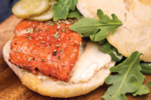 Sage-Smoked Salmon Burgers