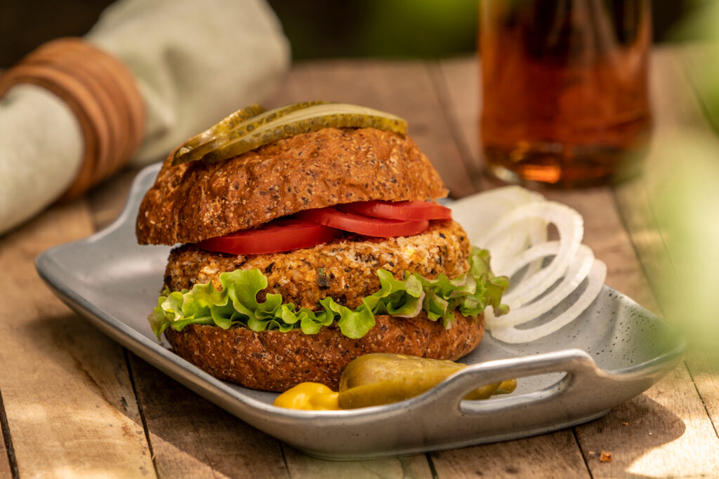 Gluten-Free Panko-Crusted Black Bean and Sweet Potato Burgers  