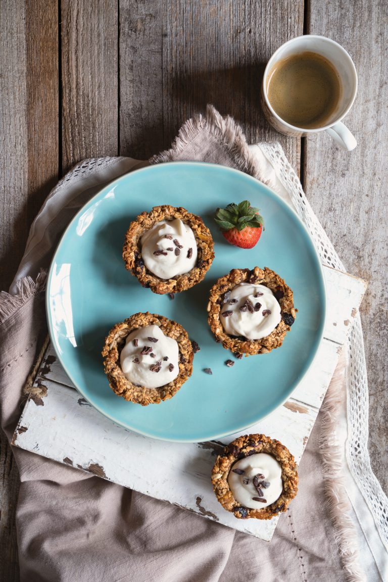 Seedy Granola Cups with Vanilla-Scented Yogurt