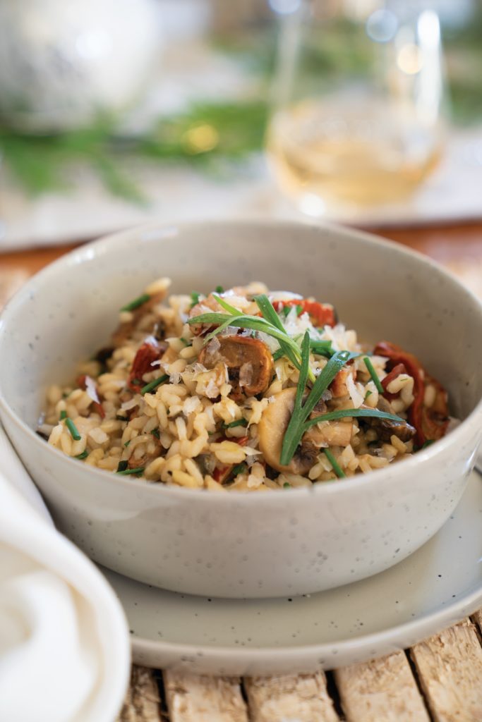 Dairy-Free Wild Mushroom and Tarragon Risotto