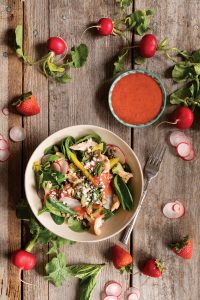 Roasted Rainbow Trout and Strawberry Salad