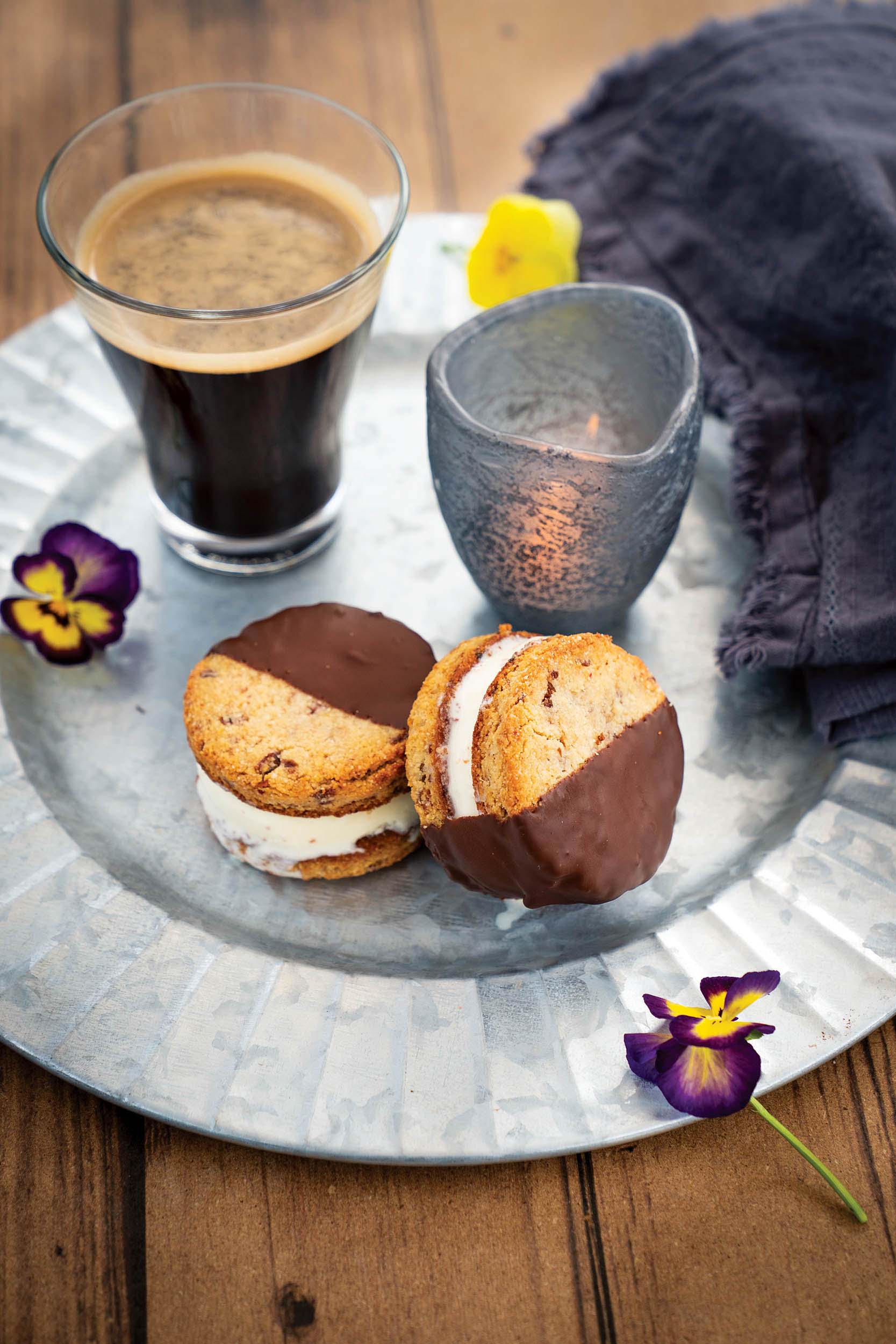 GF Almond Tahini Ice Cream Cookie Cake