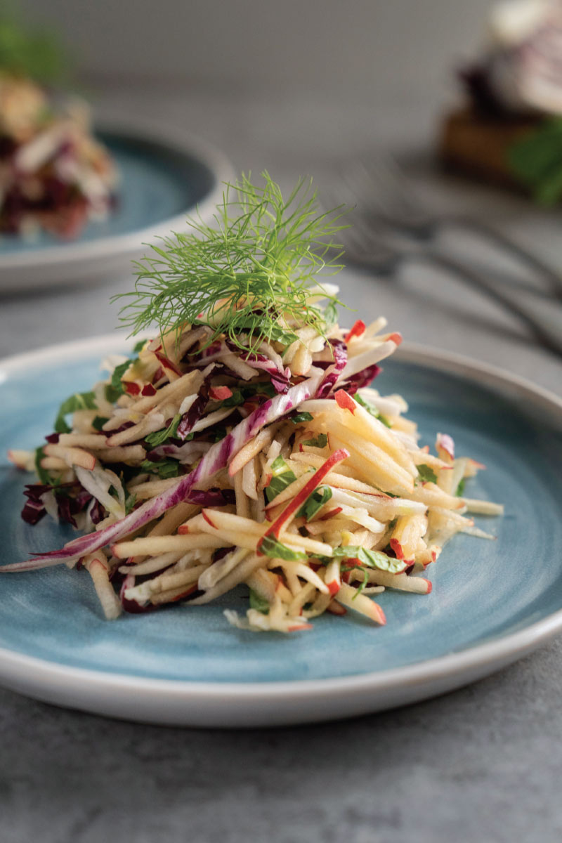 Fennel, Apple, and Radicchio Slaw