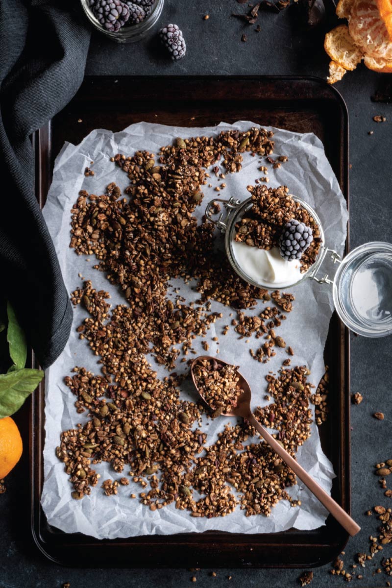 Chocolate and Fennel Granola