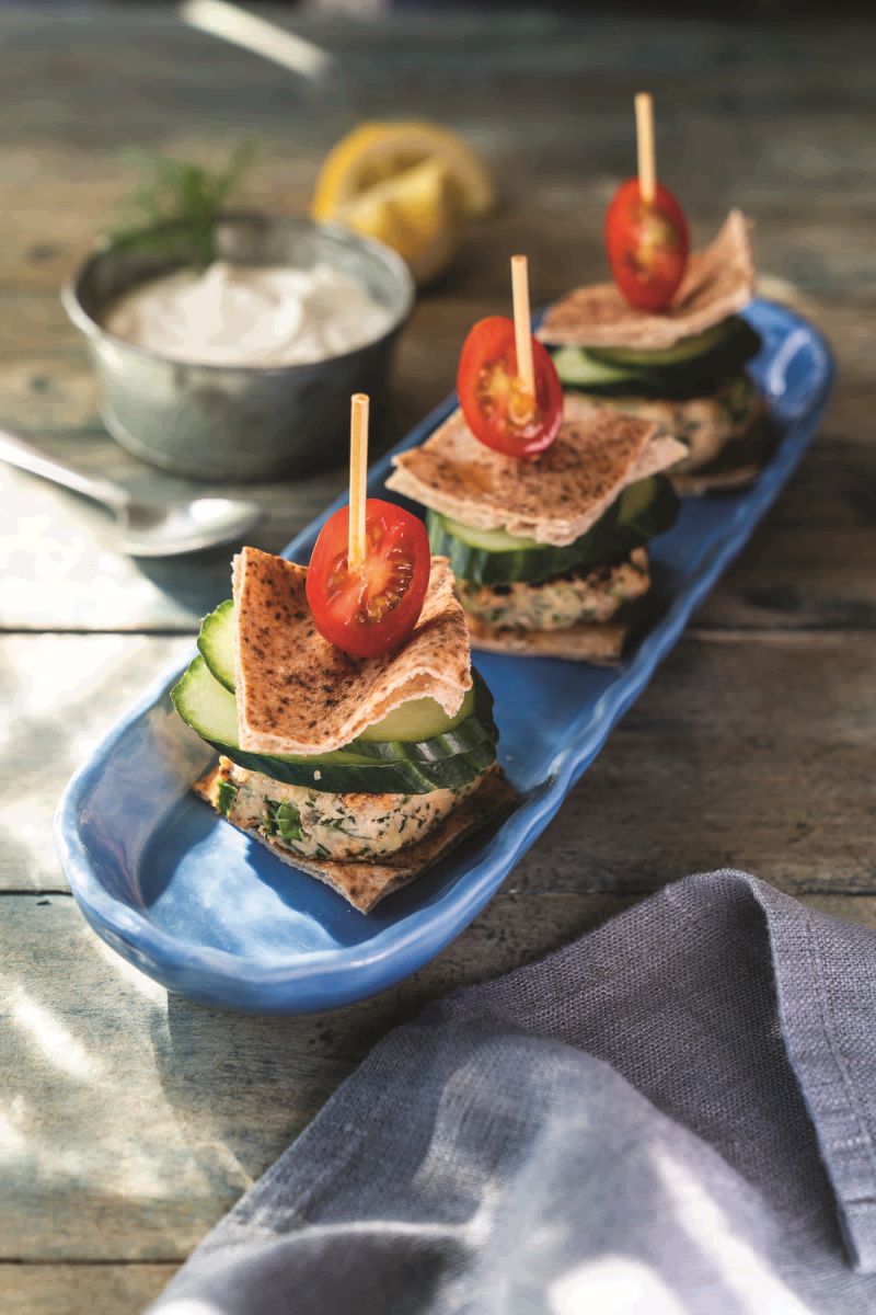 Greek Turkey Burger Bites