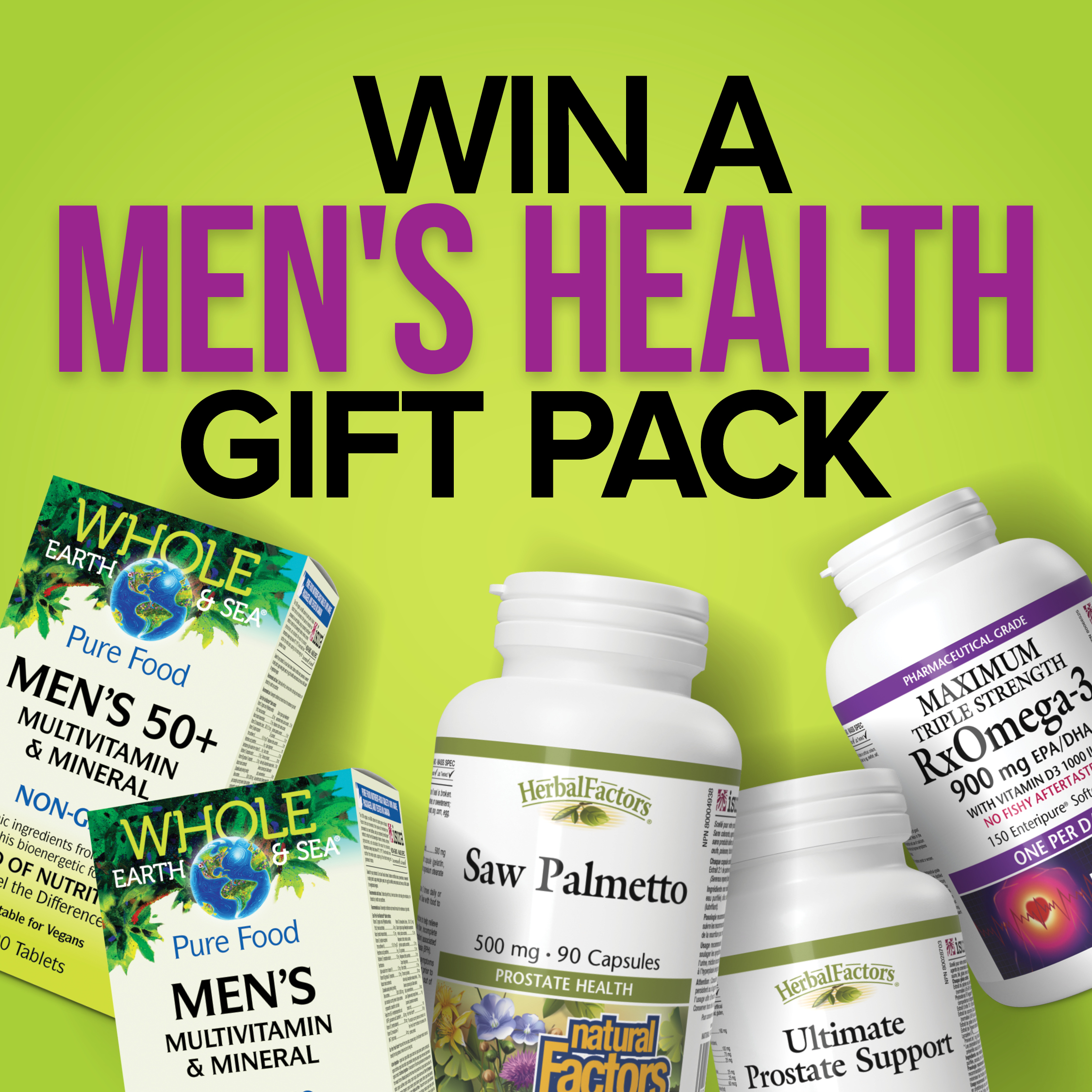 Win a Natural Factors Men’s Health Prize Pack!