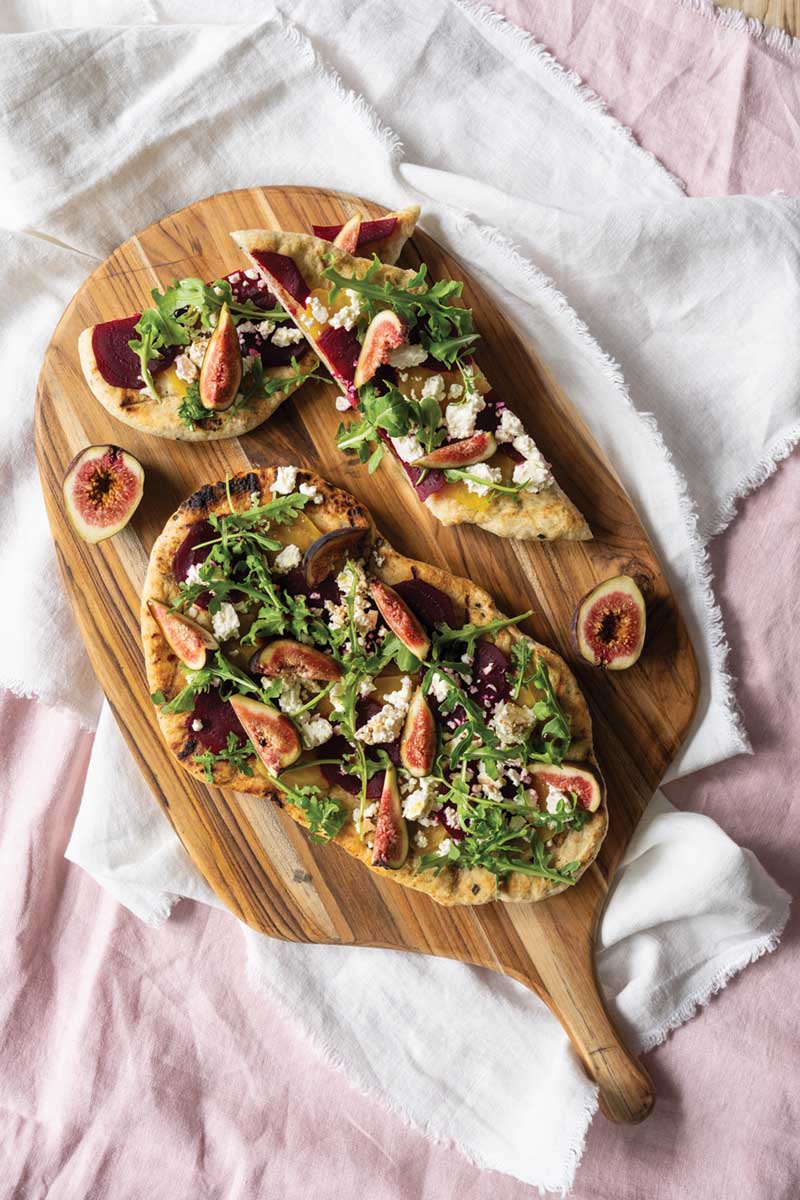 Grilled Flatbread with Figs and Beets