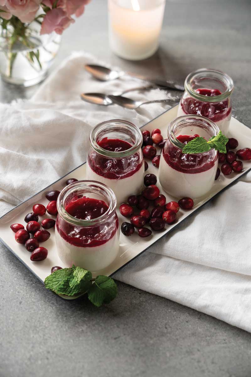 Cranberry-Coulis Panna Cotta