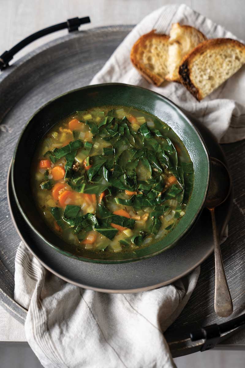 Turkey and collard green soup