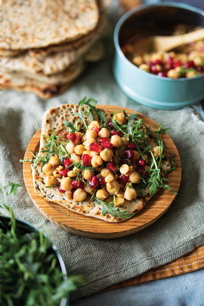 Chickpea flatbread sandwiches