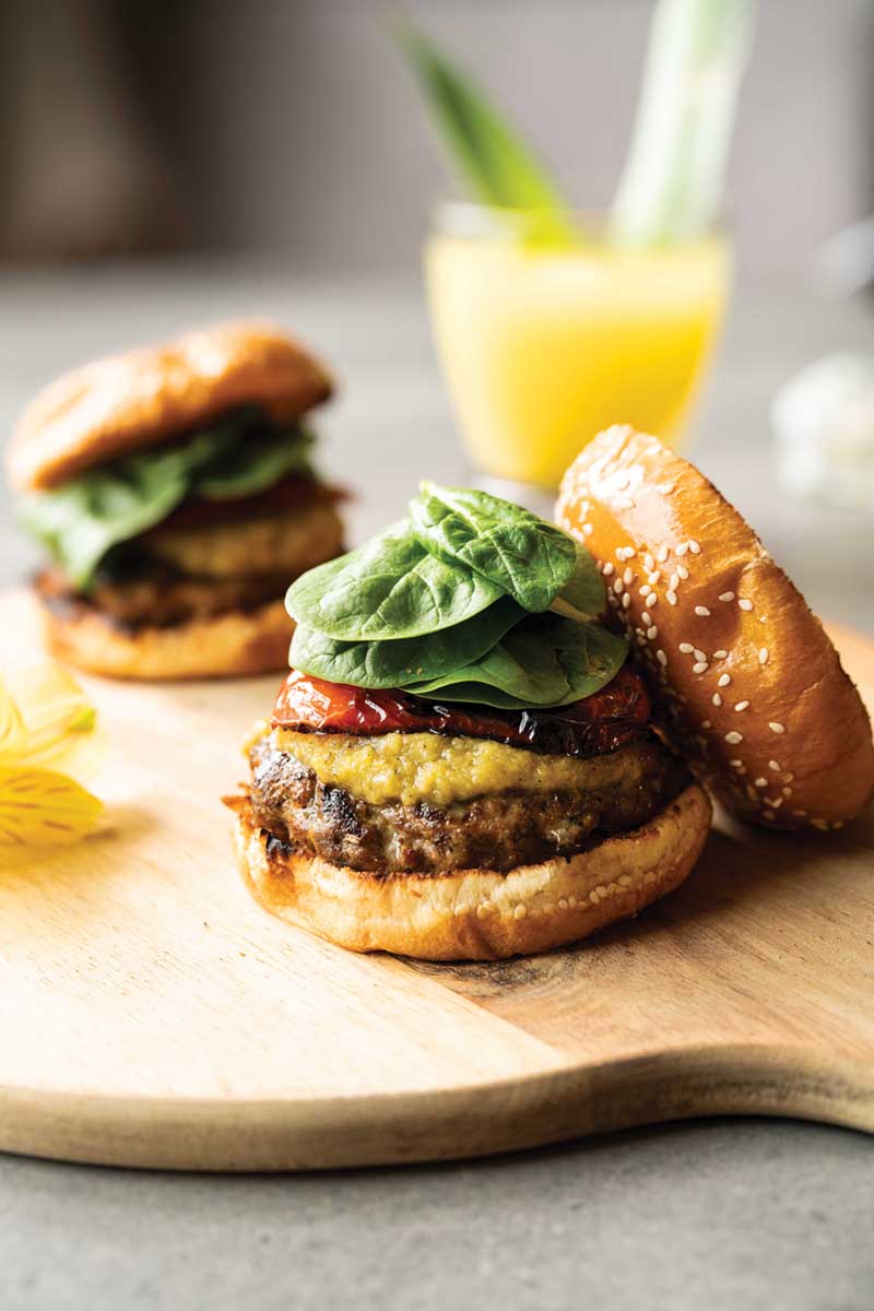 Jerk turkey burgers