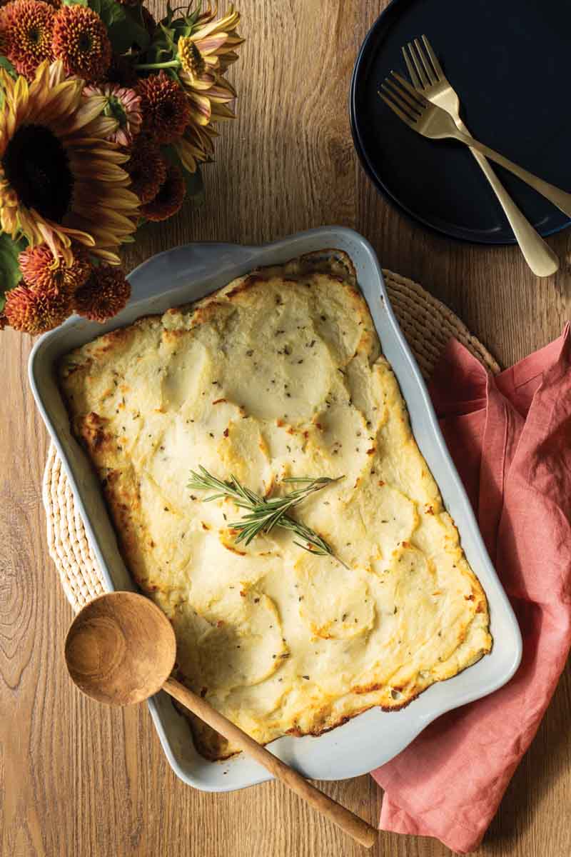 Smoked mackerel gratin