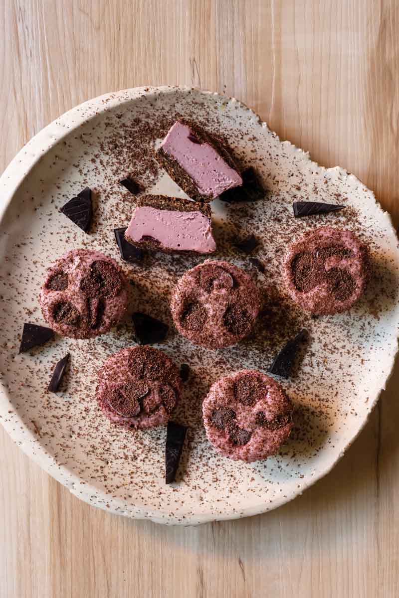 Cherry Chocolate Vegan Cheesecake Minis